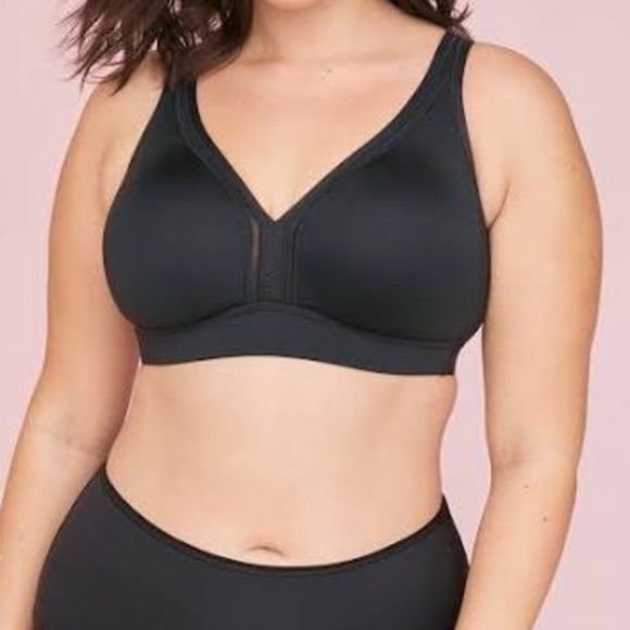 Lane Bryant / Casique Cooling No Wire Black & White Polka Dot Bra! 38ddd - Picture 1 of 4